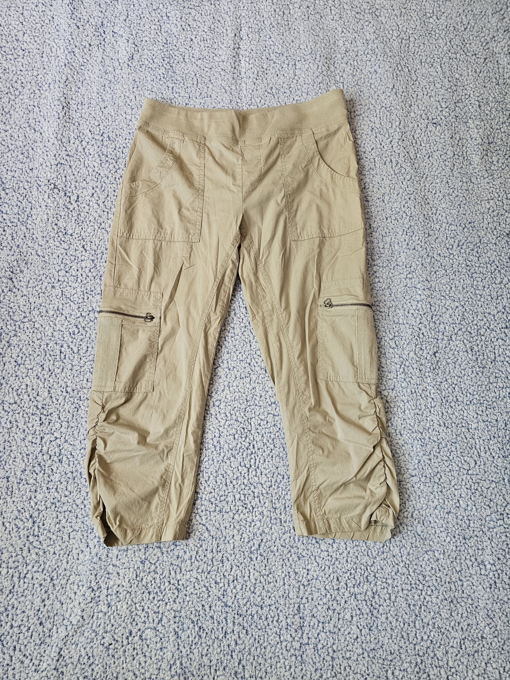 Light Tan Khaki Cargo Joggers - Picture 3 of 9